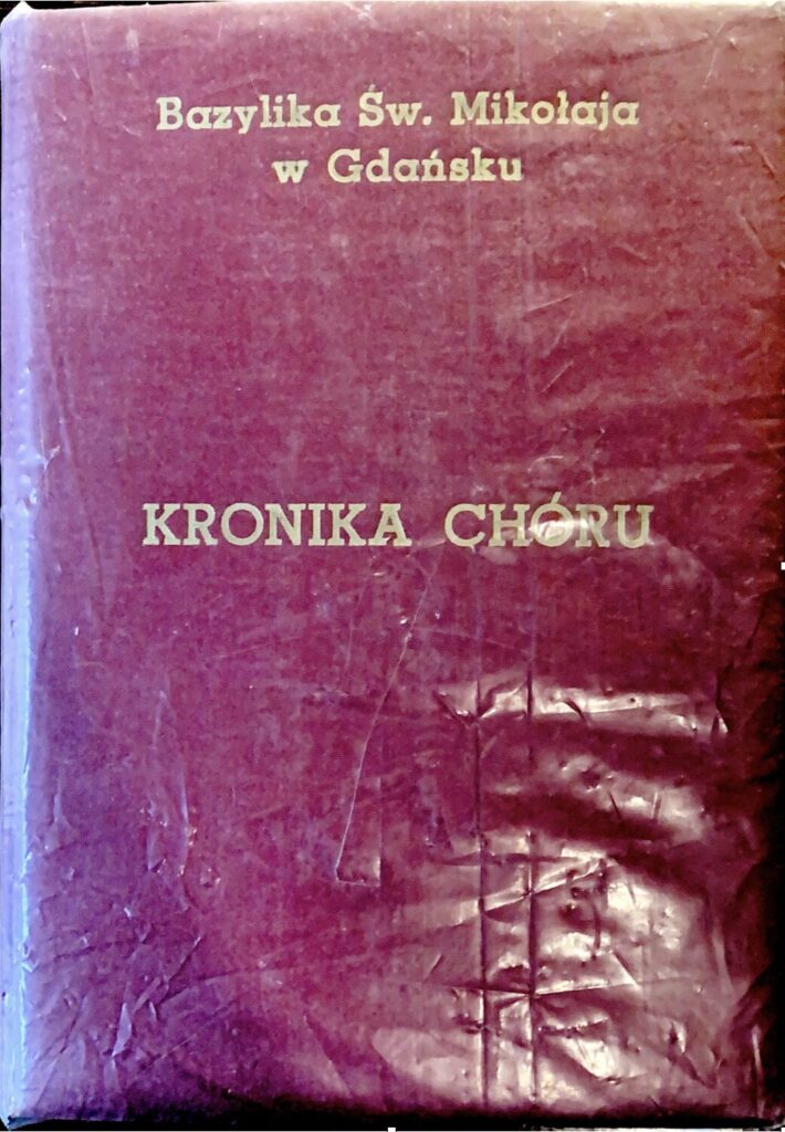 Strona tytułowa Kroniki Chóru św. Mikołaja